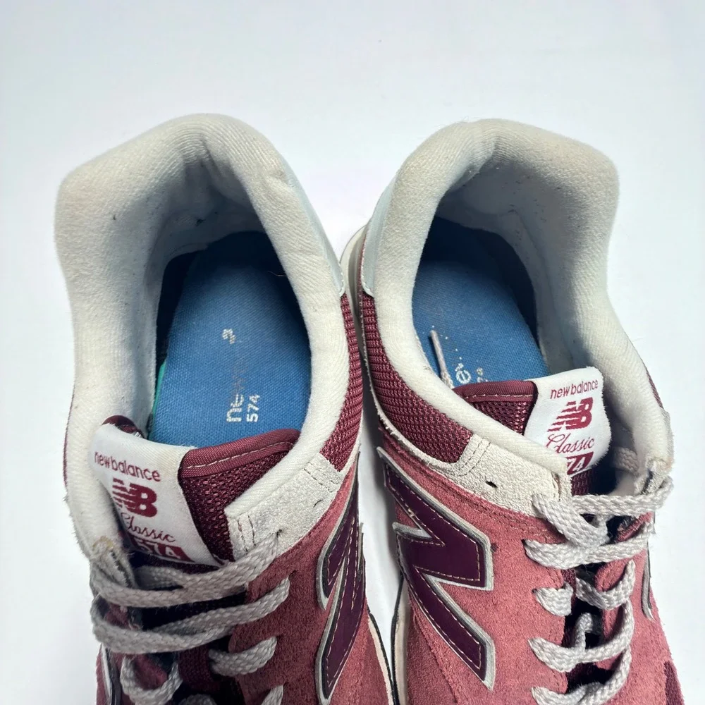 New Balance 574 Core ML574EVM Burgundy Suede Sneakers Men's‎ 11.5 Classic